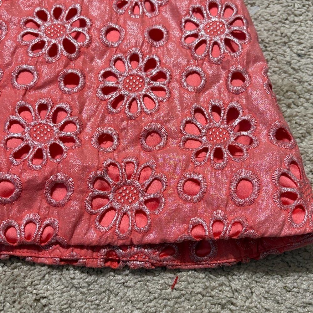 Maeve DressAnthropologie Coralshine Eyelet Dress Size 4 Shimmer - Picture 3 of 6